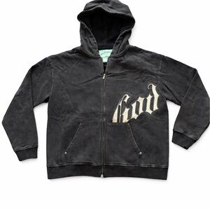 NWT Authentic Godspeed OH Logo V2 Zip Up Hoodie- Black Washed